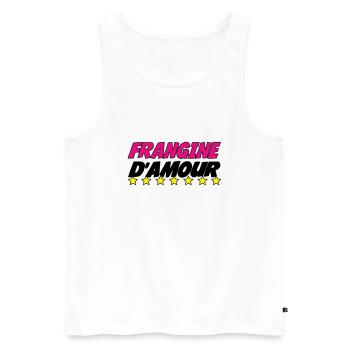 FRANGINE d'amour - Débardeur bio Premium Homme - blanc - Devant - Michal (187cm)