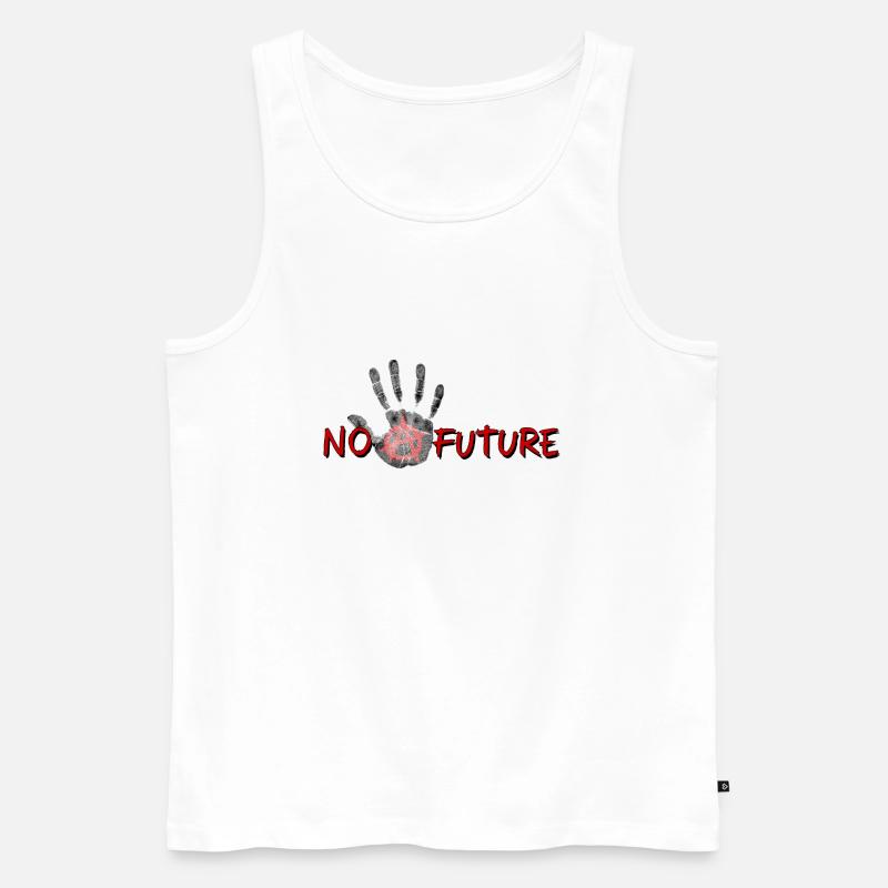 No Future Palm - Männer Premium Bio Tank Top - Weiß
