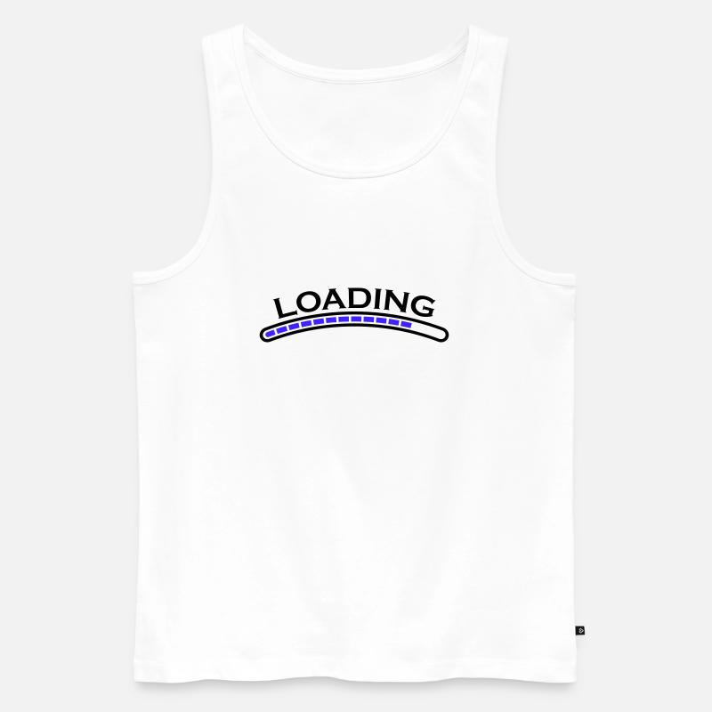 loading ladebalken - Männer Premium Bio Tank Top - Weiß