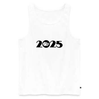 Hello, Friendship, Waving 2025 - Men's Premium Organic Tank Top - white - Front - Michal (187cm)