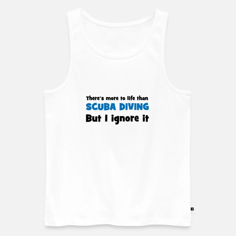 Tauchen - Männer Premium Bio Tank Top - Weiß
