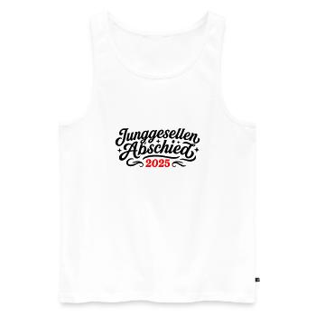 Junggesellen Abschied 2025 - Männer Premium Bio Tank Top - Weiß - Vorne - Michal (187cm)