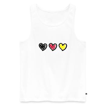Heart for Germany - Men's Premium Organic Tank Top - white - Front - Michal (187cm)