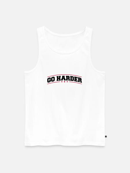 go_harder_bv2 - Männer Premium Bio Tank Top - Weiß