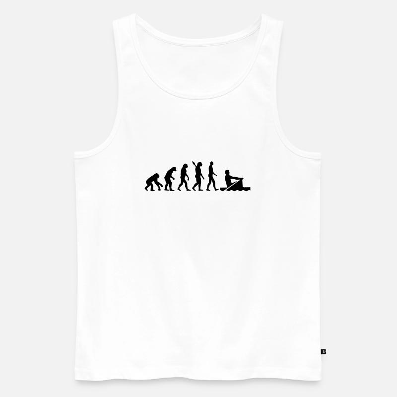 Evolution Rowing - Men's Premium Organic Tank Top - white