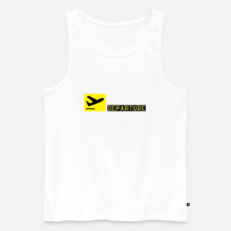 Flugzeug beim Starten - Männer Premium Bio Tank Top - Weiß
