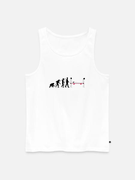 evolution_sanitaeter_09_201602_3c - Männer Premium Bio Tank Top - Weiß
