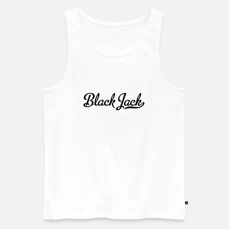 Black Jack - Männer Premium Bio Tank Top - Weiß