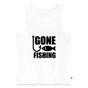Gone Fishing - Fishing - Débardeur bio Premium Homme - blanc - Devant - Michal (187cm)