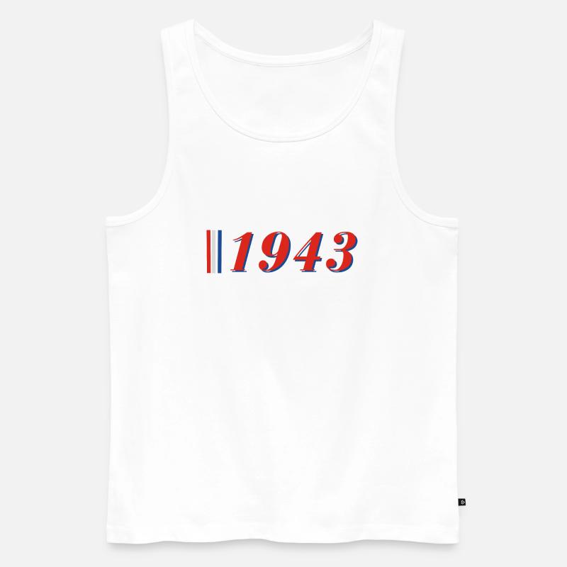 Jahr 1943 - Männer Premium Bio Tank Top - Weiß