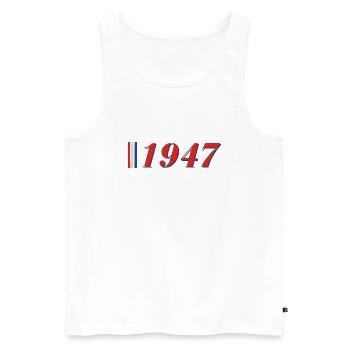 Year 1947 - Men's Premium Organic Tank Top - white - Front - Michal (187cm)