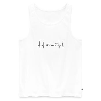 Milano - Männer Premium Bio Tank Top - Weiß - Vorne - Michal (187cm)