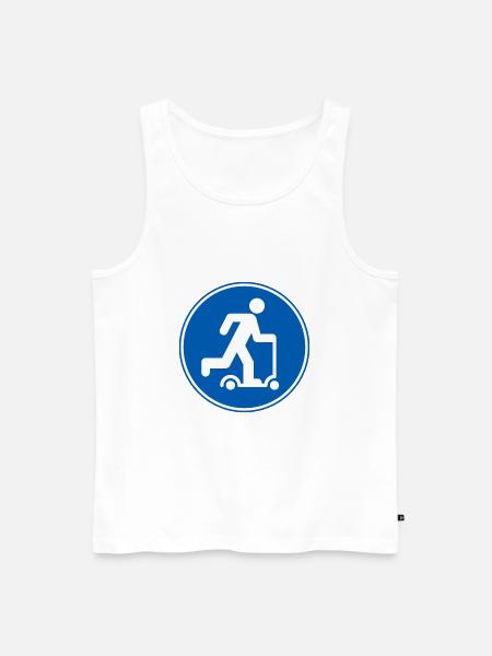 Scooter Tretroller Freestyler - Männer Premium Bio Tank Top - Weiß
