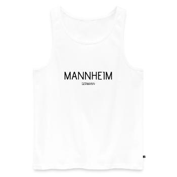 Mannheim - Männer Premium Bio Tank Top - Weiß - Vorne - Michal (187cm)
