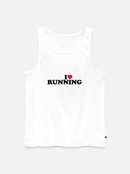 I love running - Men's Premium Organic Tank Top - white