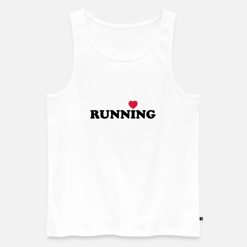 Love running - Männer Premium Bio Tank Top - Weiß