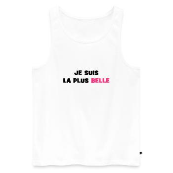Je suis la plus belle - Débardeur bio Premium Homme - blanc - Devant - AI Model Male 178 light (178cm)