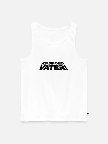 ich_bin_dein_vater_15x5_1f - Männer Premium Bio Tank Top - Weiß