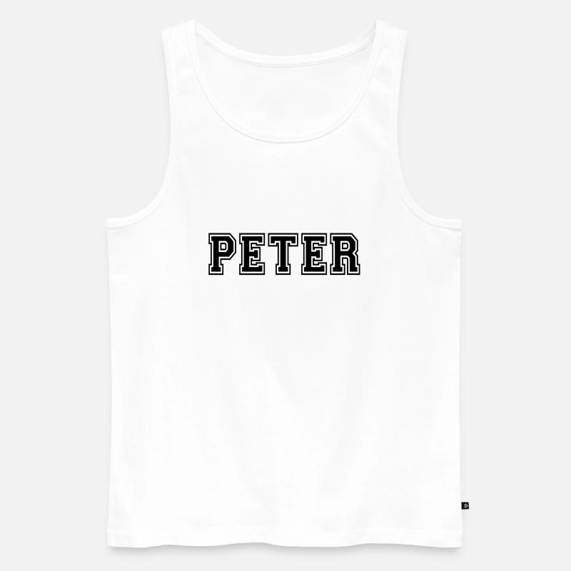peter - Männer Premium Bio Tank Top - Weiß