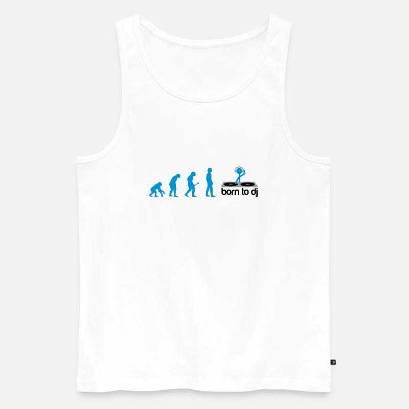 DJ Evolution - Born to DJ - Débardeur bio Premium Homme - blanc