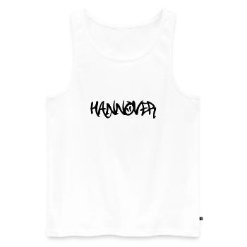 Hannover Graffiti - Débardeur bio Premium Homme - blanc - Devant - Michal (187cm)