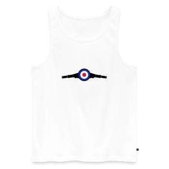 Lenkkopf Target - Männer Premium Bio Tank Top - Weiß - Vorne - AI Model Male 178 light (178cm)