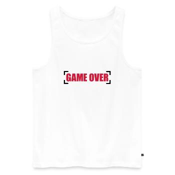 Game Over - Débardeur bio Premium Homme - blanc - Devant - Michal (187cm)