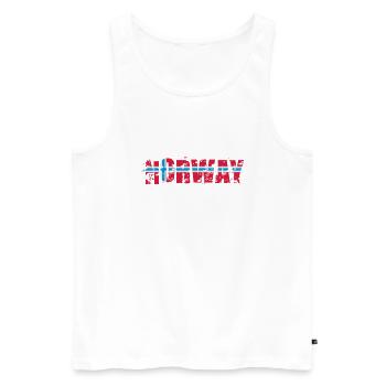 Norway Norwegen - Männer Premium Bio Tank Top - Weiß - Vorne - Michal (187cm)