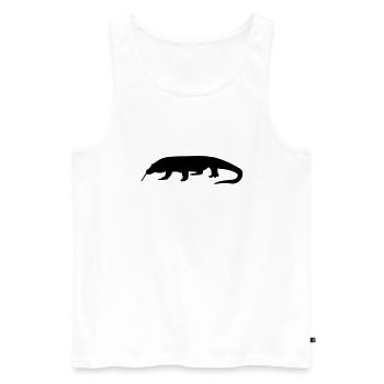 Waran - Männer Premium Bio Tank Top - Weiß - Vorne - AI Model Male 178 light (178cm)