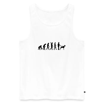Dobermann - Männer Premium Bio Tank Top - Weiß - Vorne - AI Model Male 178 light (178cm)