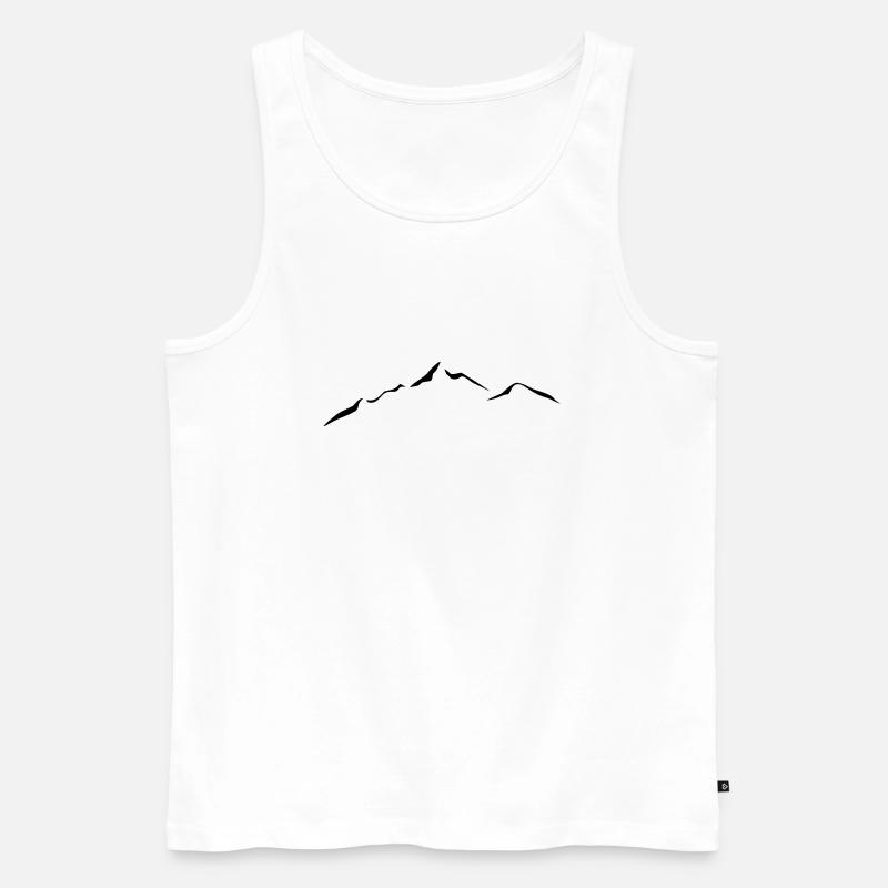 berge4a - Männer Premium Bio Tank Top - Weiß