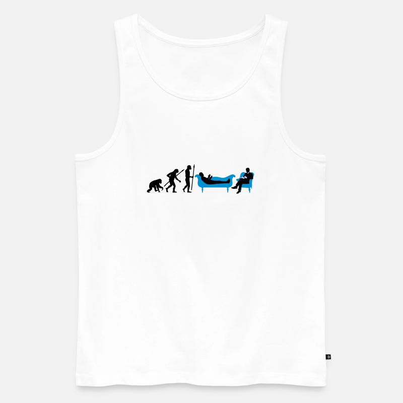 evolution_therapeut_psychologe_11_2016_b - Männer Premium Bio Tank Top - Weiß