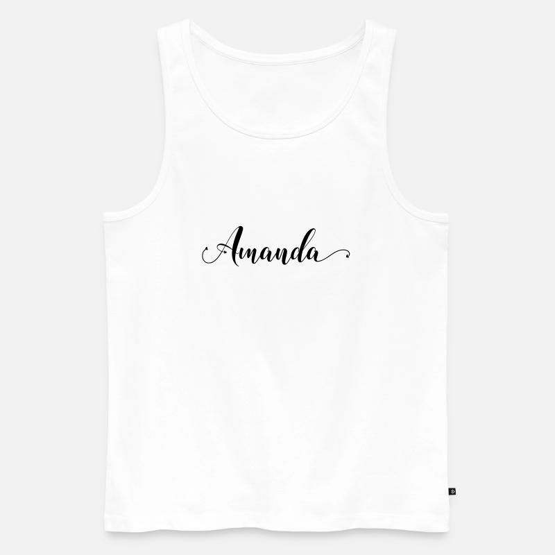 (amanda) - Männer Premium Bio Tank Top - Weiß