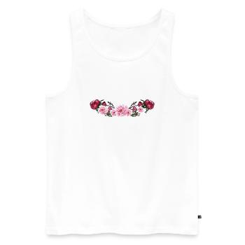 Fleurs - Débardeur bio Premium Homme - blanc - Devant - Michal (187cm)