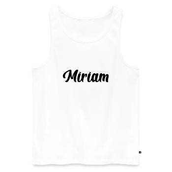 Miriam - Männer Premium Bio Tank Top - Weiß - Vorne - Michal (187cm)