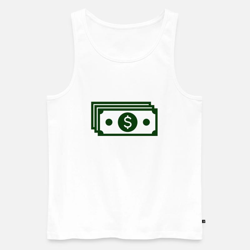 Dollar, Millionär, Geldschein - Männer Premium Bio Tank Top - Weiß