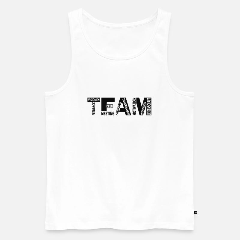 Team Teamwork Leitsprüche Motivation - Männer Premium Bio Tank Top - Weiß