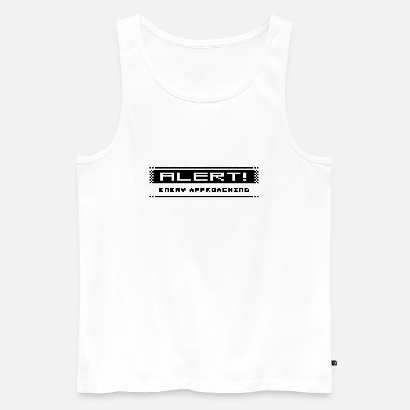 8Bit Alarm - Männer Premium Bio Tank Top - Weiß