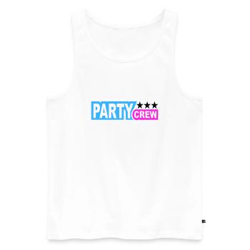 Party Crew Fun Stars Celebrate Team Friends Member - Débardeur bio Premium Homme - blanc - Devant - Michal (187cm)