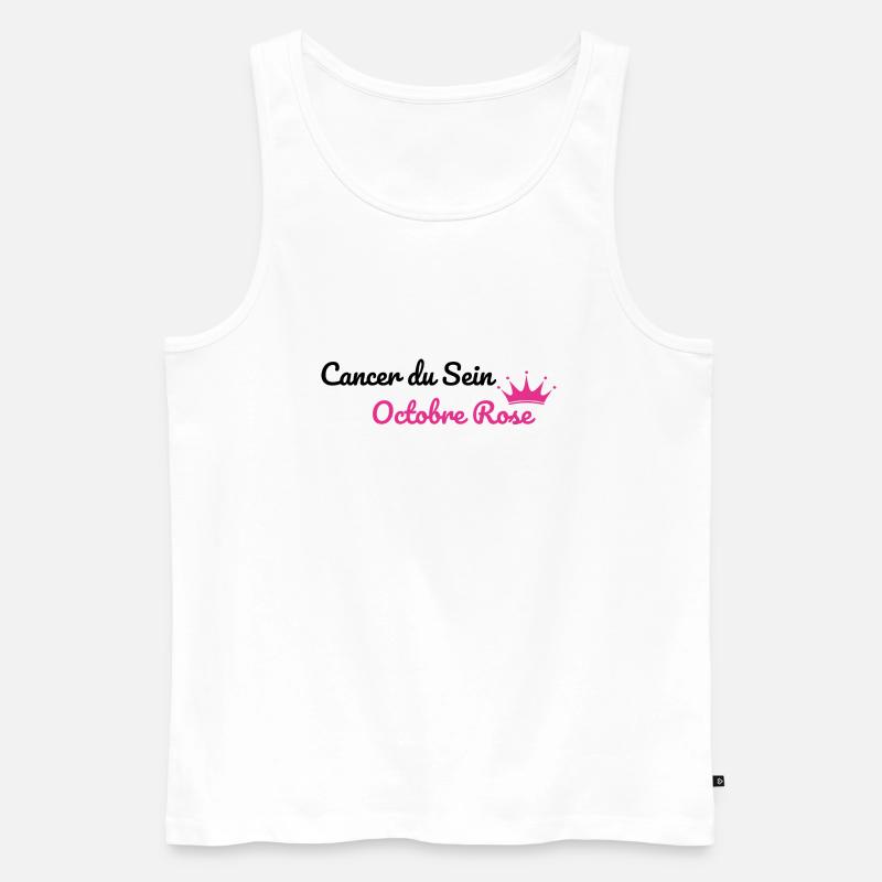 Brustkrebs Rosa Oktober - Männer Premium Bio Tank Top - Weiß