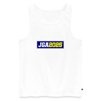 Jga 2025 - Männer Premium Bio Tank Top - Weiß - Vorne - Michal (187cm)