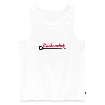 Küchenchef - Männer Premium Bio Tank Top - Weiß - Vorne - Michal (187cm)