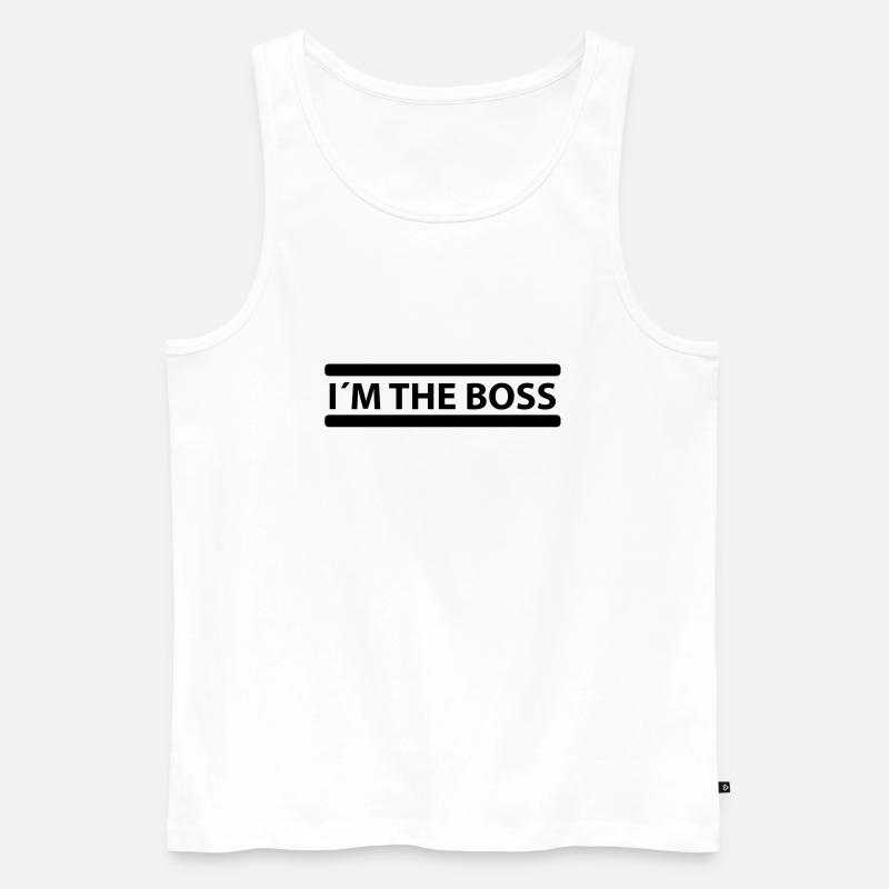 im the boss - Männer Premium Bio Tank Top - Weiß