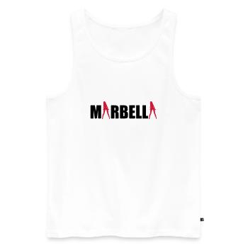 Marbella sexy Girls holiday Spain - Men's Premium Organic Tank Top - white - Front - AI Model Male 178 light (178cm)