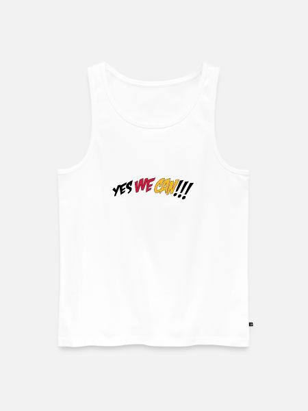 yes we can - Men's Premium Organic Tank Top - white