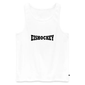 Eishockey Schriftzug - Männer Premium Bio Tank Top - Weiß - Vorne - Michal (187cm)
