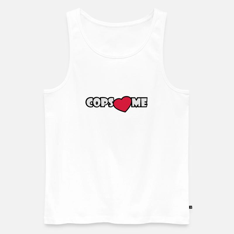 COPS LOVE ME - Männer Premium Bio Tank Top - Weiß