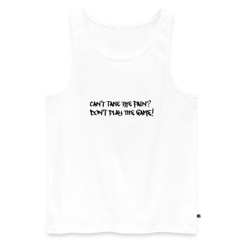 Basketball - Men's Premium Organic Tank Top - white - Front - AI Model Male 178 light (178cm)