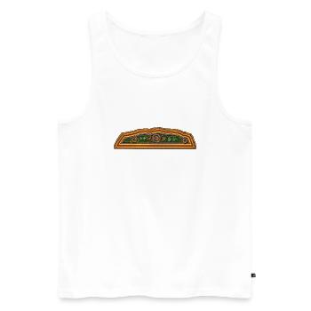 Uluru - Männer Premium Bio Tank Top - Weiß - Vorne - AI Model Male 178 light (178cm)