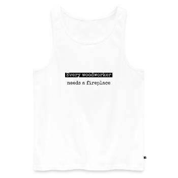 best chop wood geek safety helmet statement - Männer Premium Bio Tank Top - Weiß - Vorne - Michal (187cm)